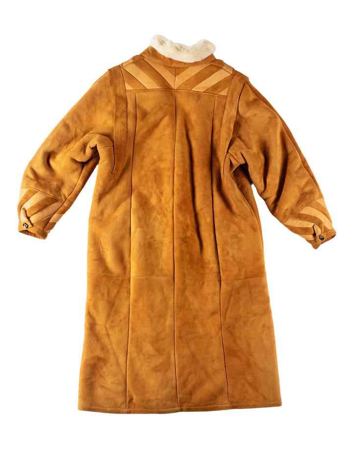 Vintage 70's Women Sheepskin Coat in BrownMN559