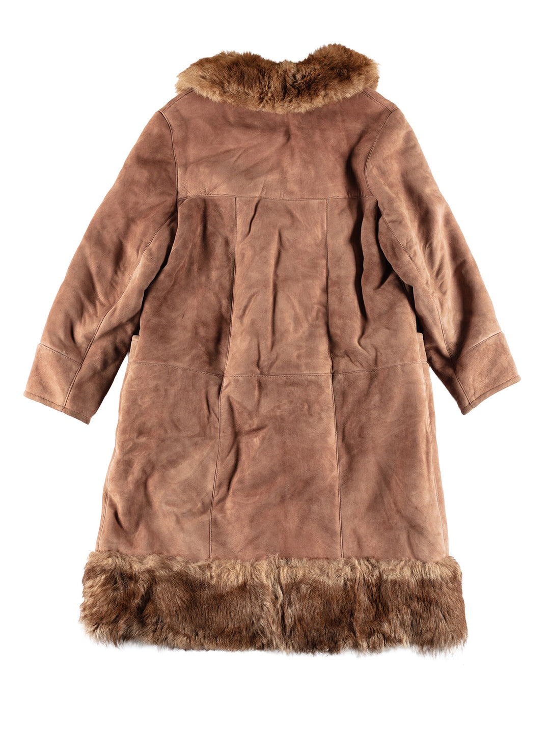 Vintage 80's Women Sheepskin Coat in BrownMN500