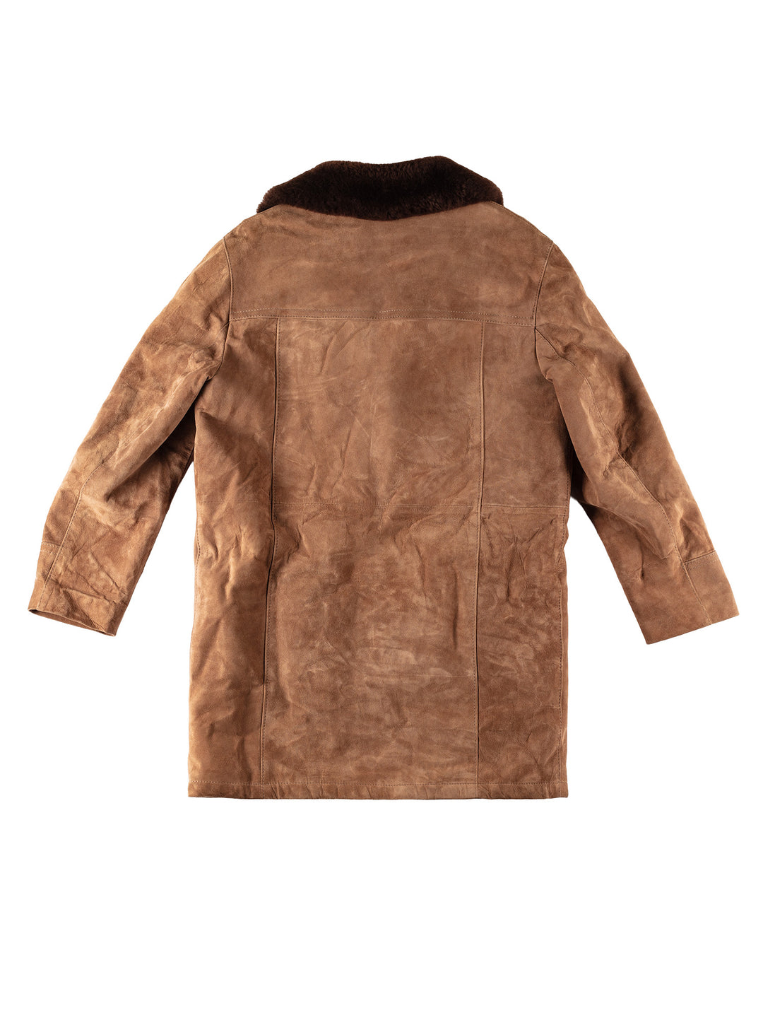 Vintage 80's Men Faux Sheepskin Coat in BrownVN528