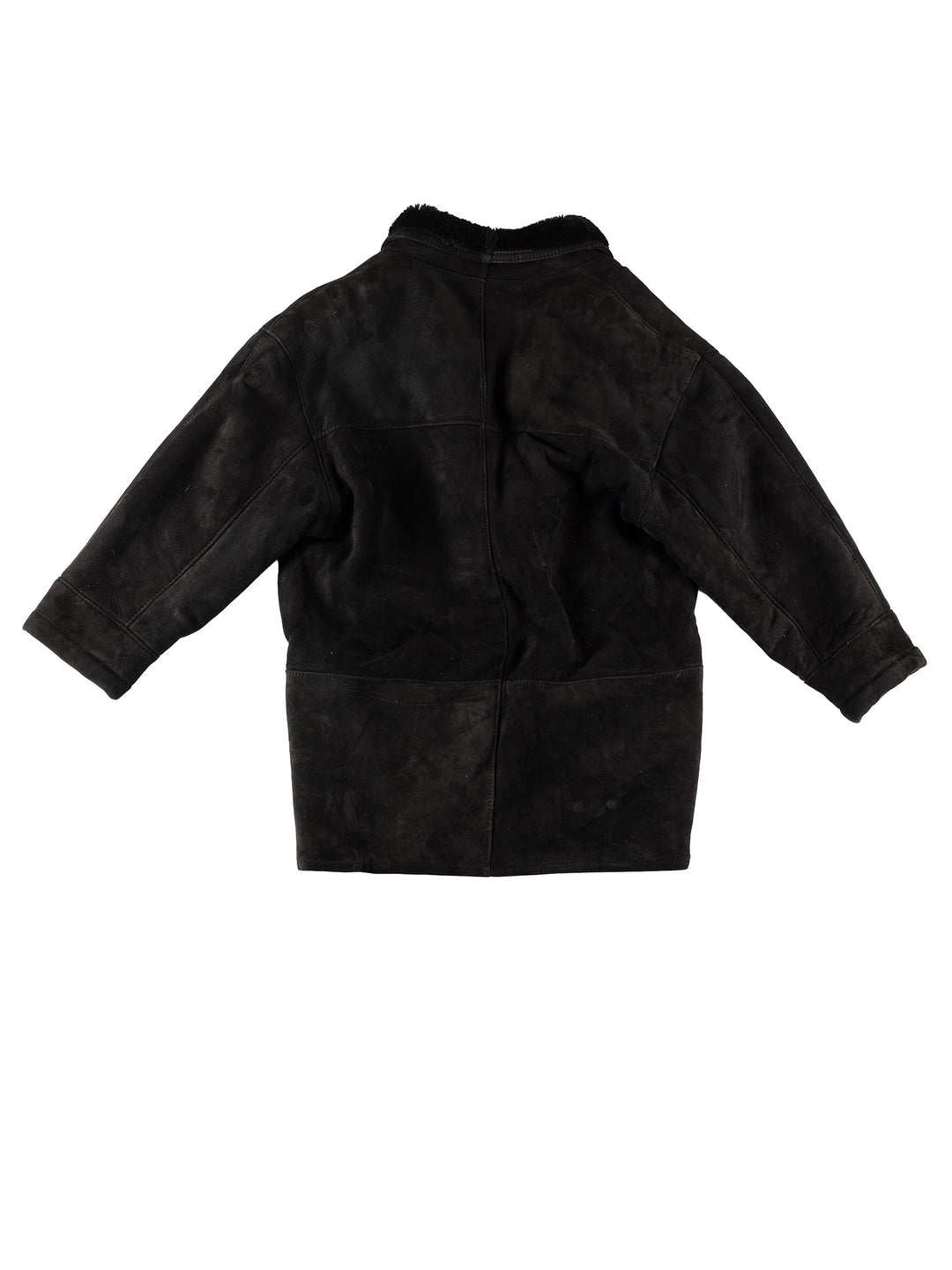 Vintage 80's Men Sheepskin Coat in BlackVN712