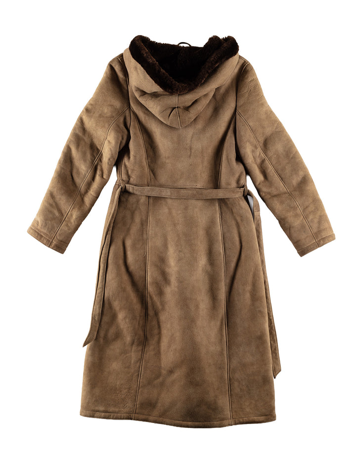 Vintage 70's Women Sheepskin Coat in BeigeMN685