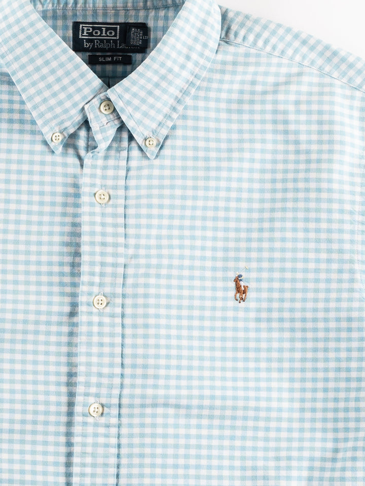 Vintage 2000. gadu vīriešu Ralph Lauren krekls zilā krāsā