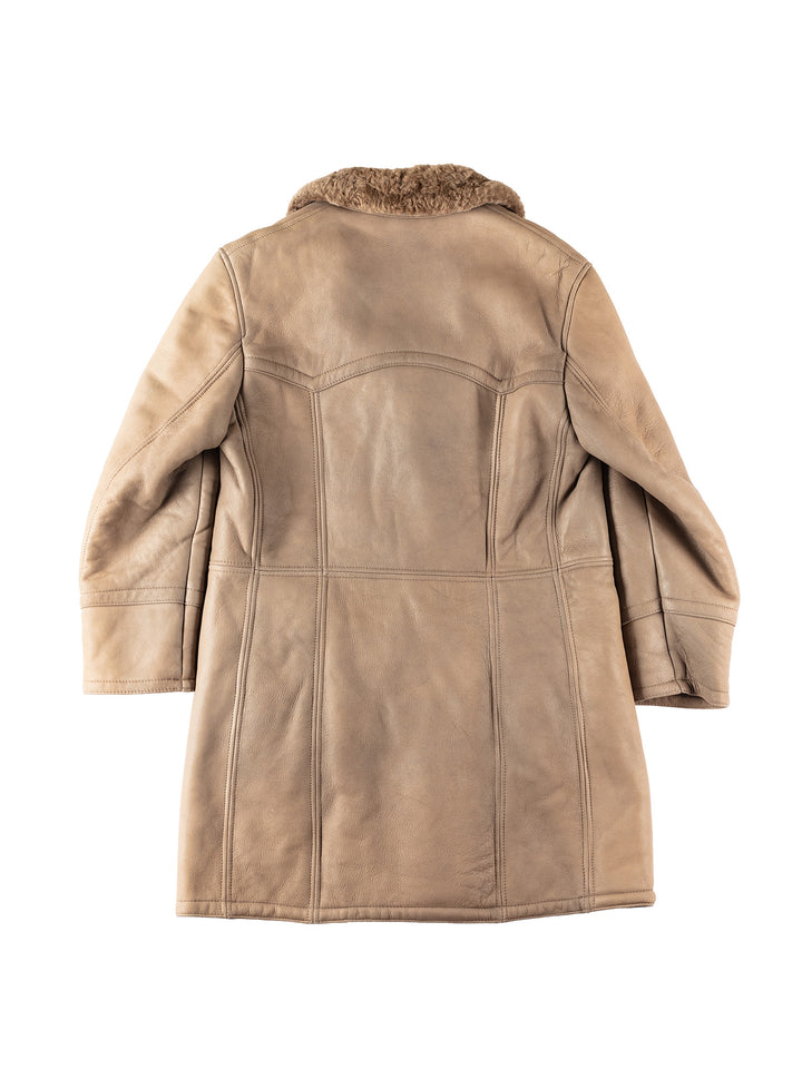 Vintage 70's Men Sheepskin Coat in BeigeVN301