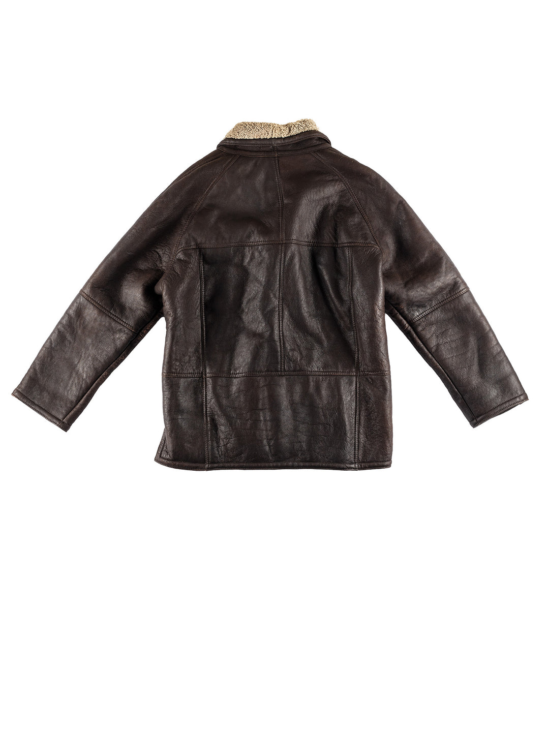Vintage 80's Men Sheepskin Coat in BrownVN443