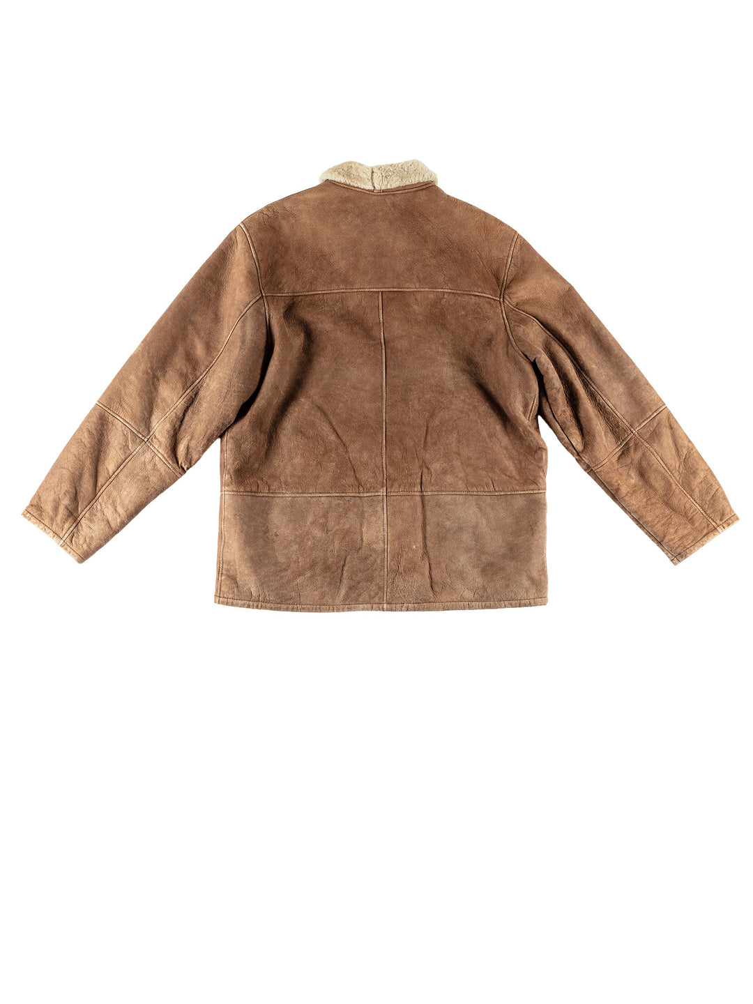 Vintage 80's Men Sheepskin Coat in BrownVN718