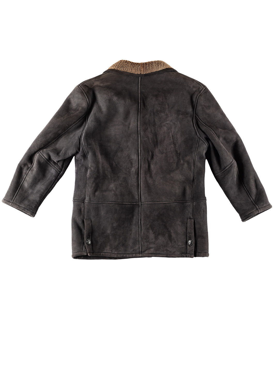 Vintage 80's Men Sheepskin Coat in GrayVN390