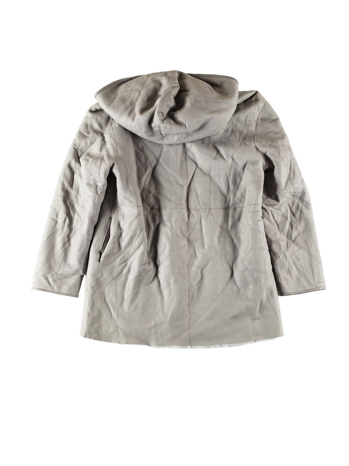 Vintage 70's Women Sheepskin Coat in GrayMN690