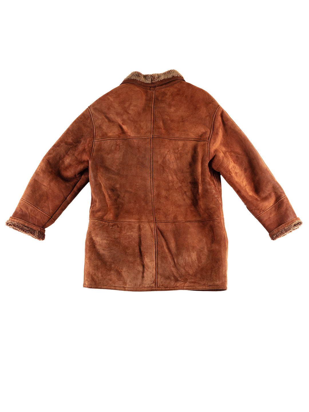 Vintage 80's Men Sheepskin Coat in BrownVN437