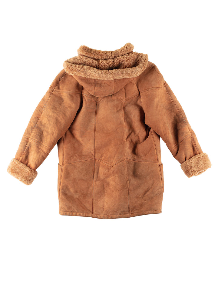 Vintage 70's Women Sheepskin Coat in BrownMN760