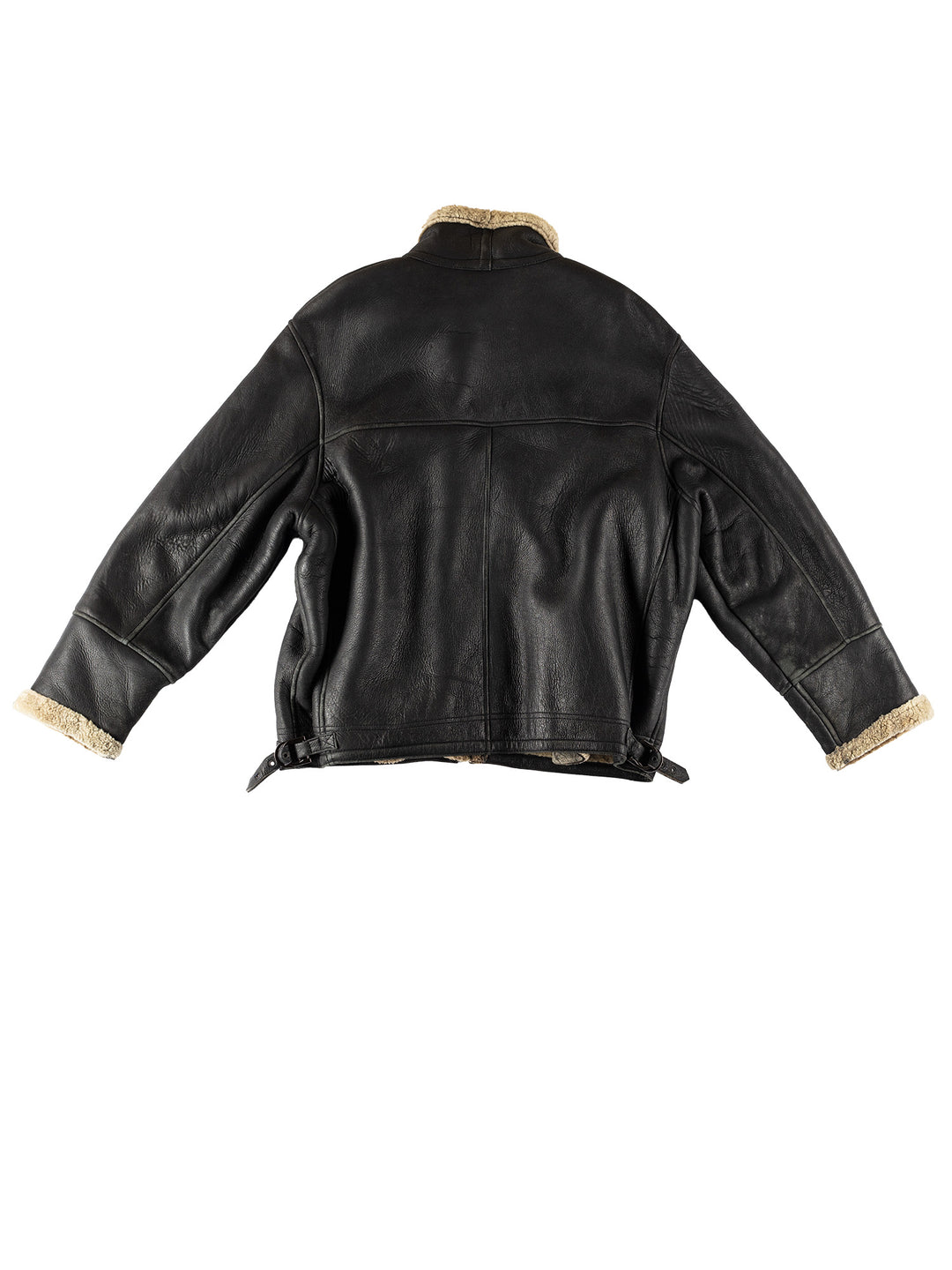 Vintage 80's Men Sheepskin Jacket in BlackVN527