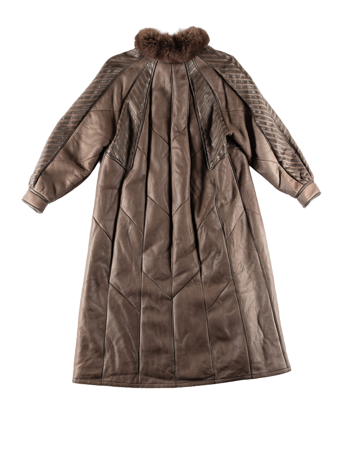 Vintage 80's Women Sheepskin Coat in BrownMN698