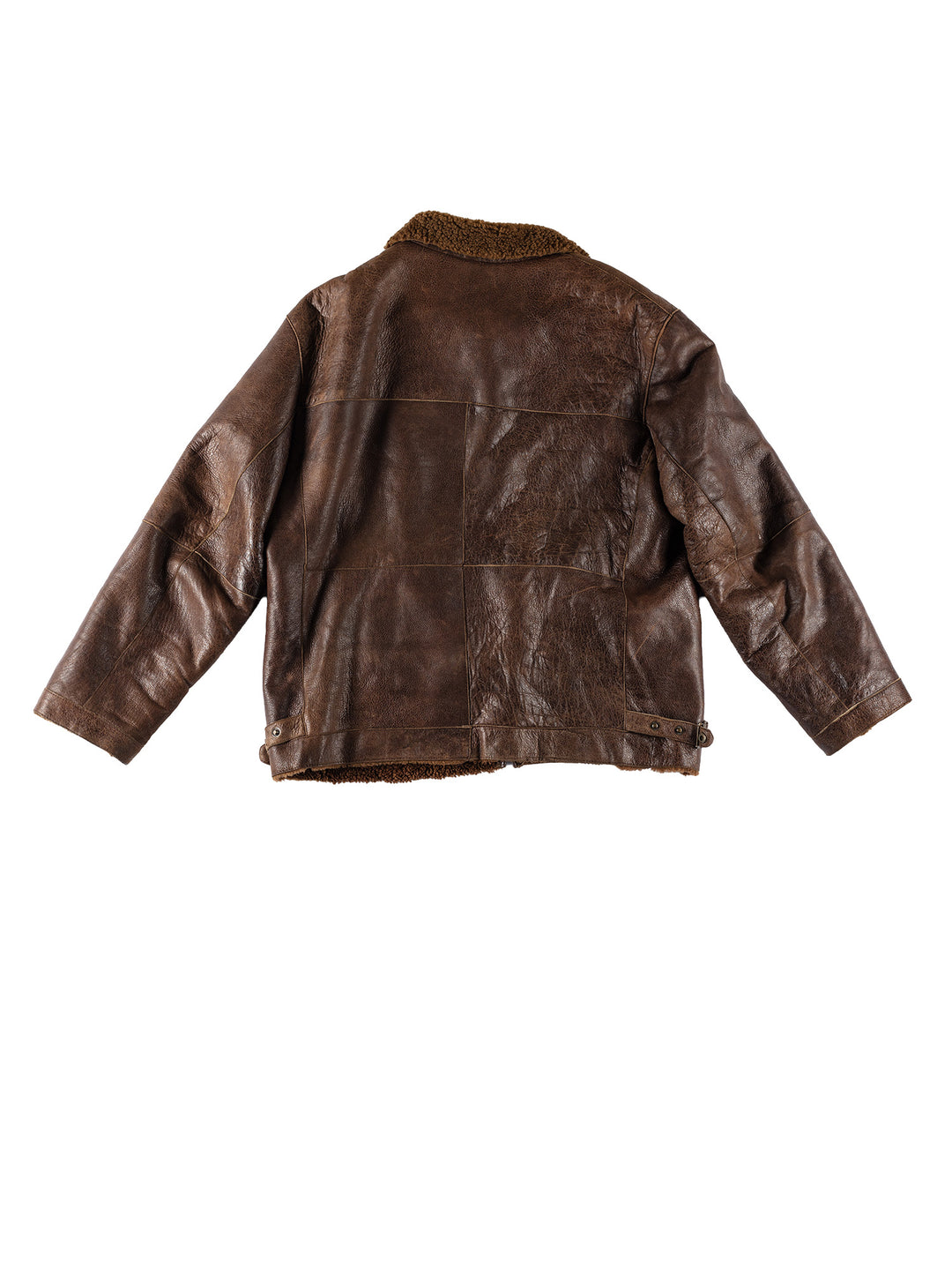 Vintage 80's Men Sheepskin Jacket in BrownVN638