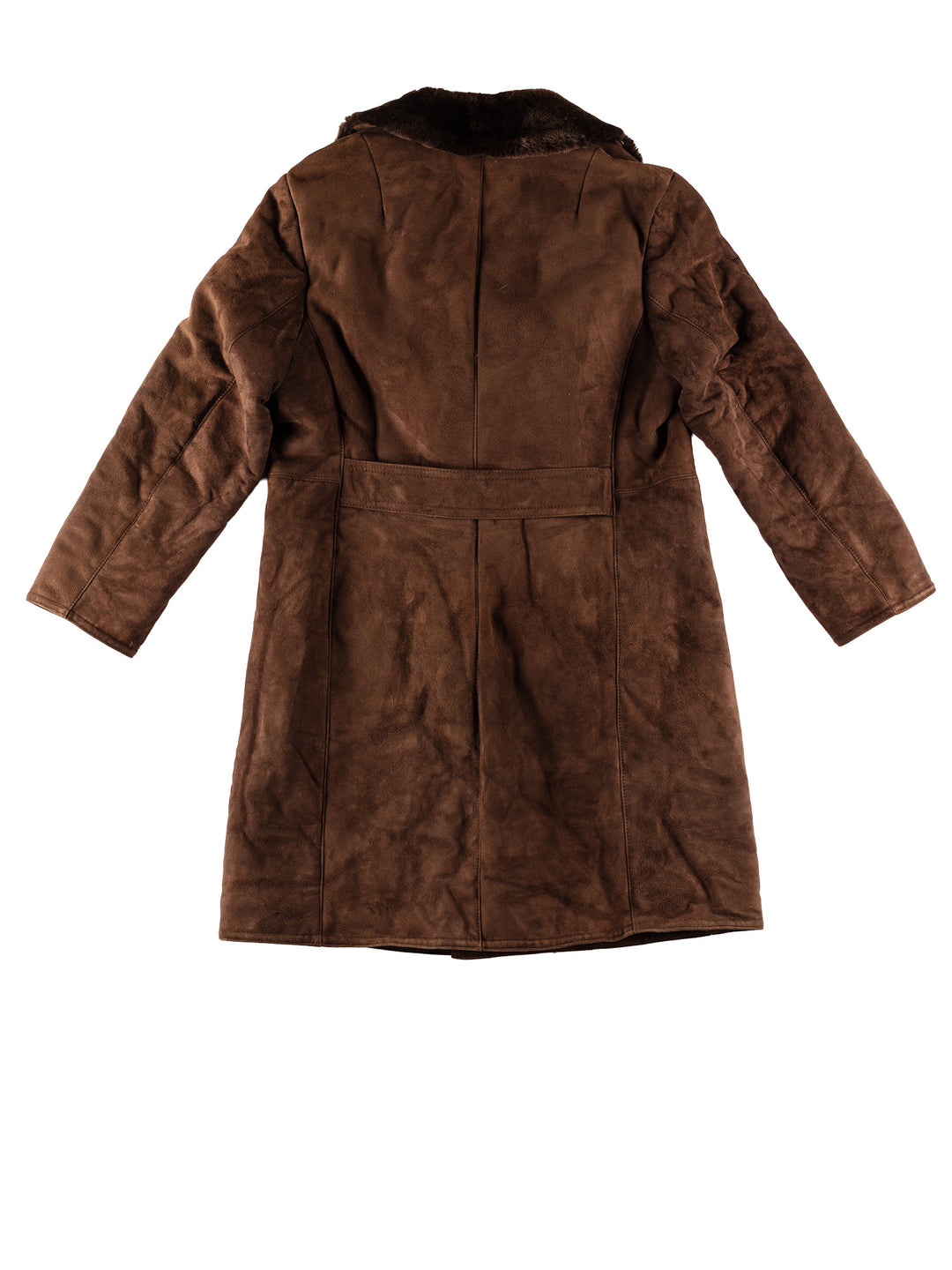 Vintage 80's Men Sheepskin Coat in BrownVN636
