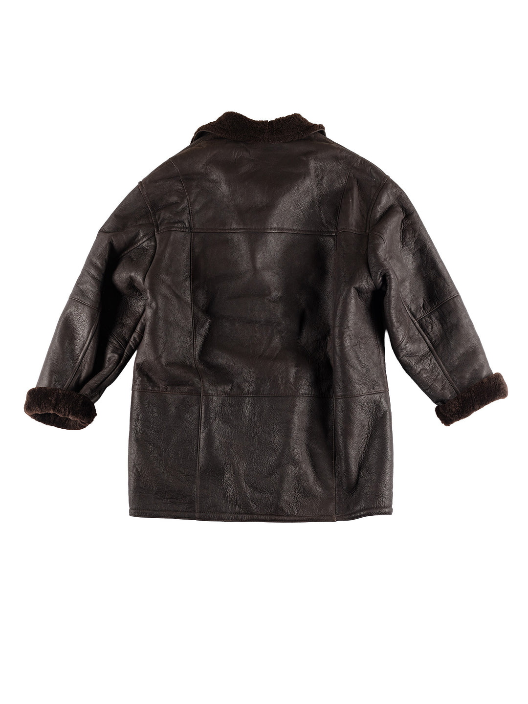 Vintage 80's Men Sheepskin Coat in BrownVN448