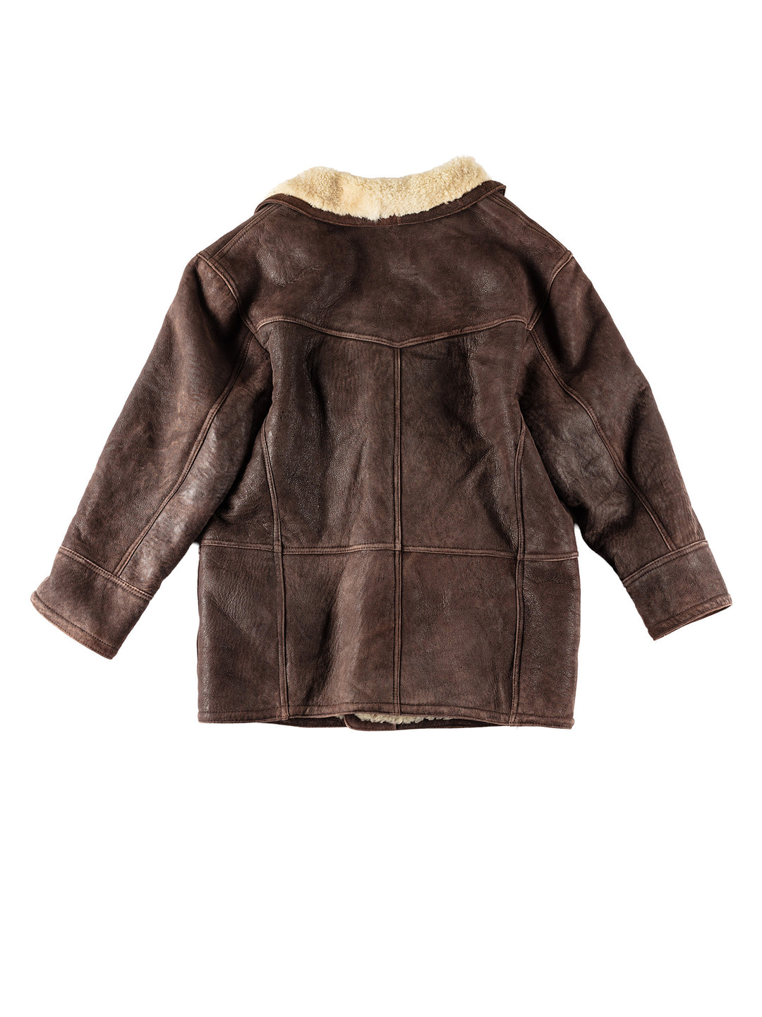 Vintage Men Sheepskin Coat in BrownVN509