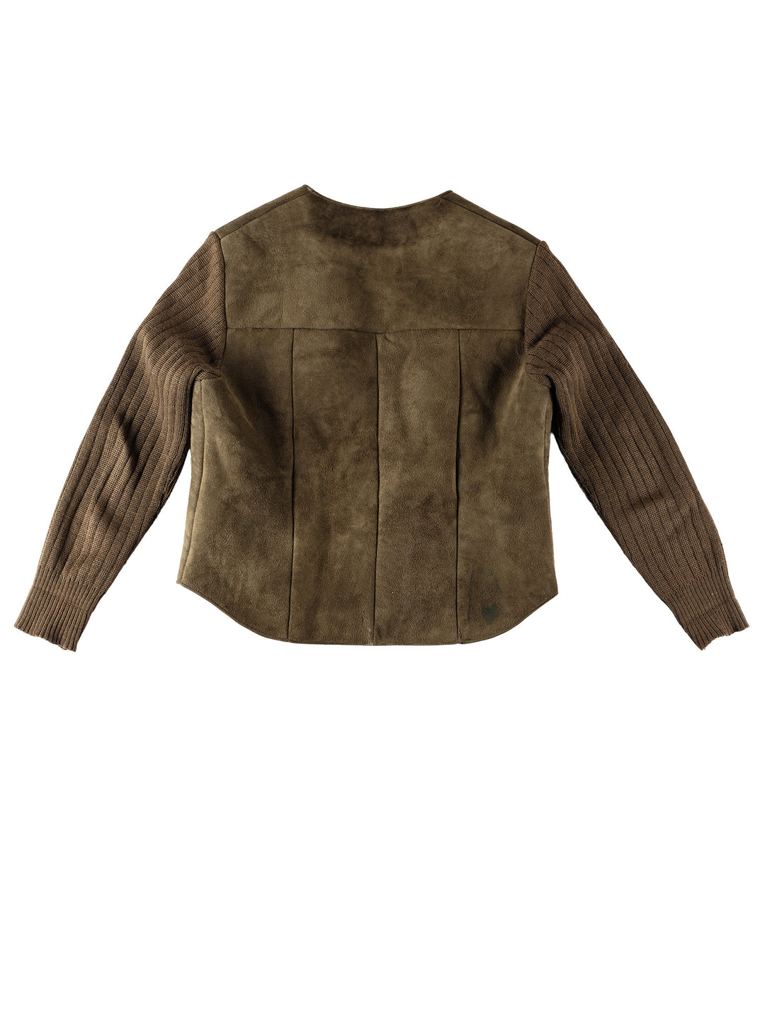 Vintage 80's Women Sheepskin Jacket in KhakiMN518