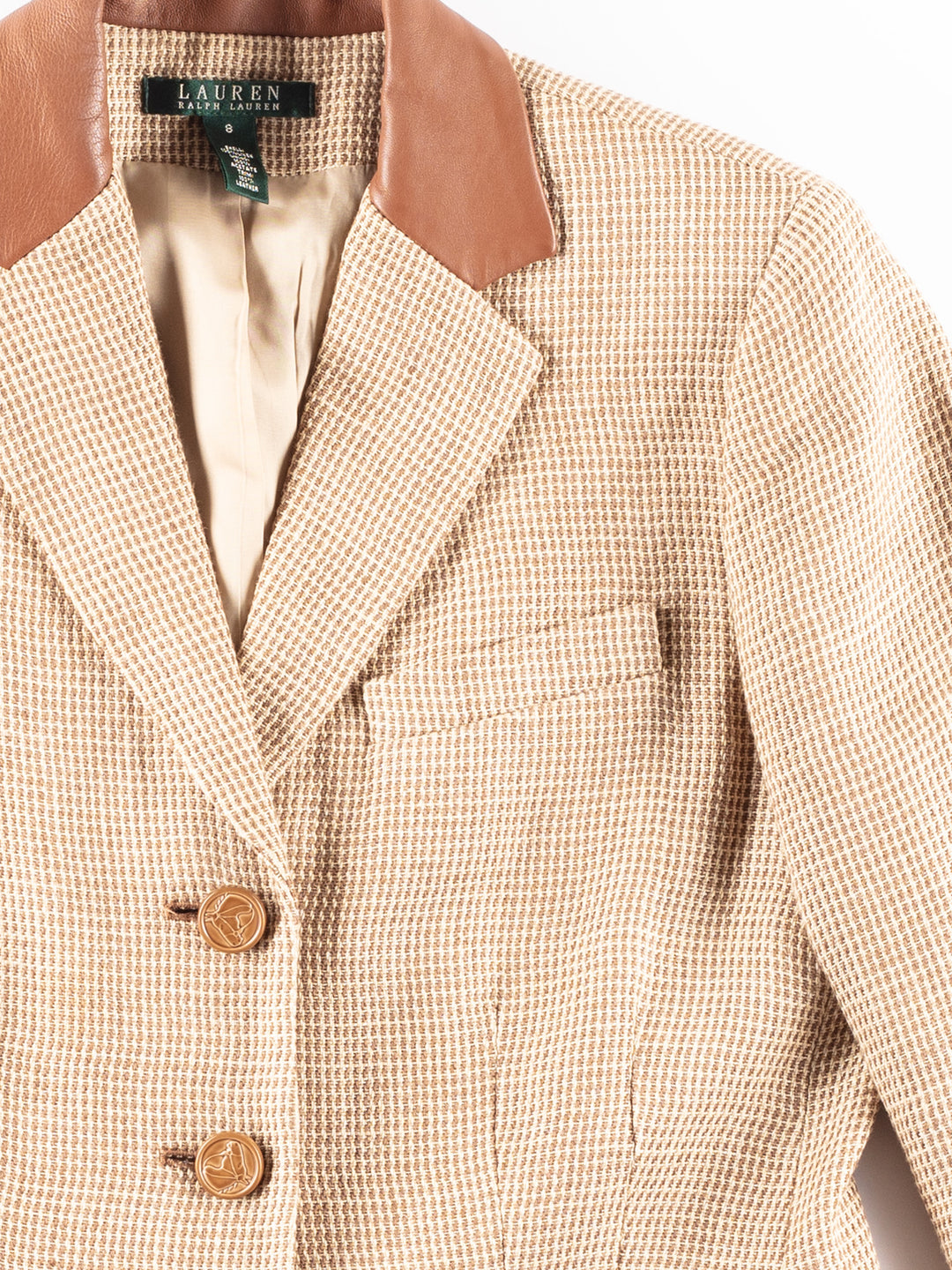 Vintage 00. gadu sieviešu Ralph Lauren jaka brūnā krāsā