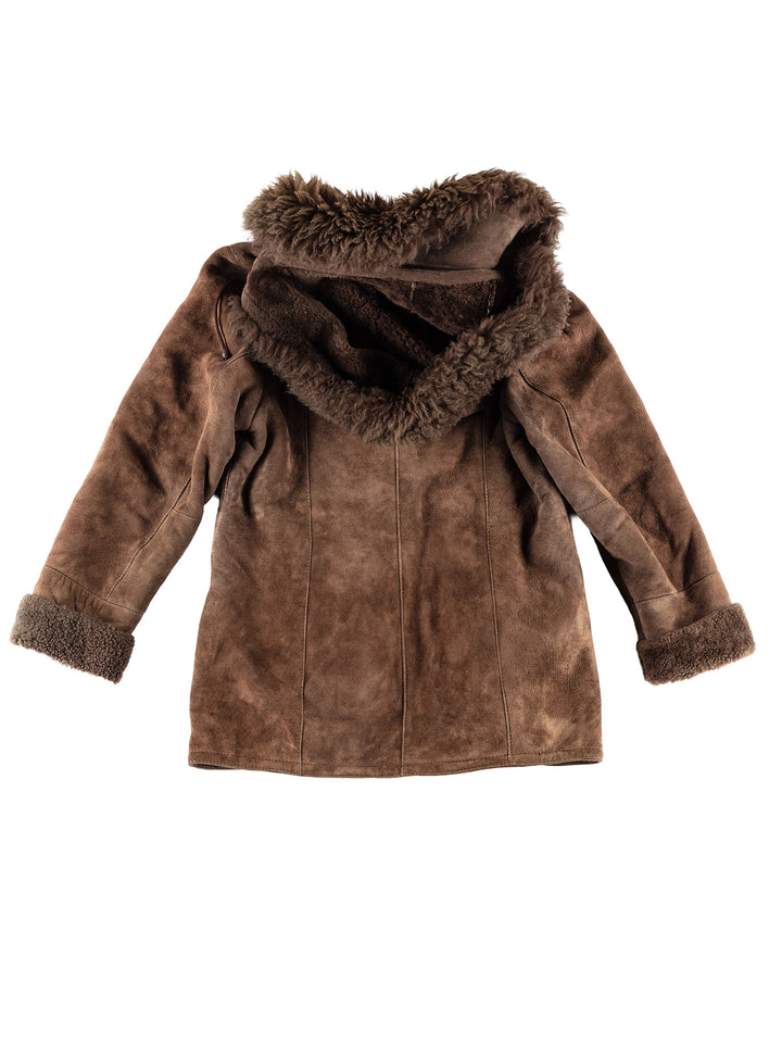 Vintage 70's Women Sheepskin Coat in BrownMN410