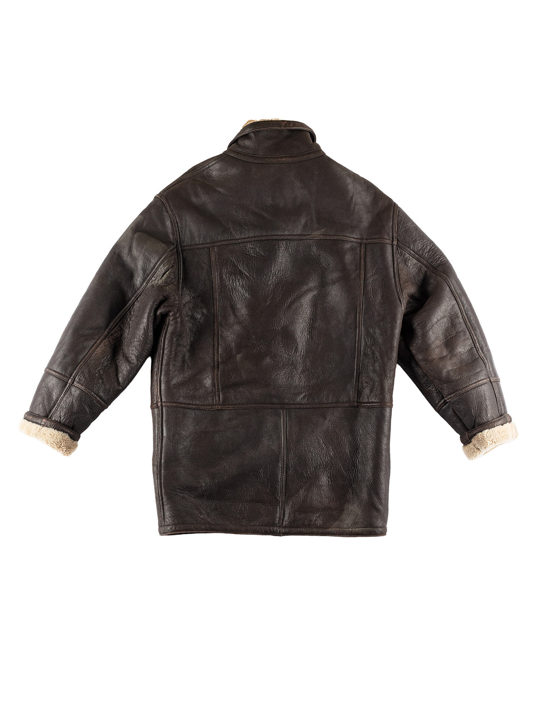 Vintage 80's Men Sheepskin Coat in BrownVN447