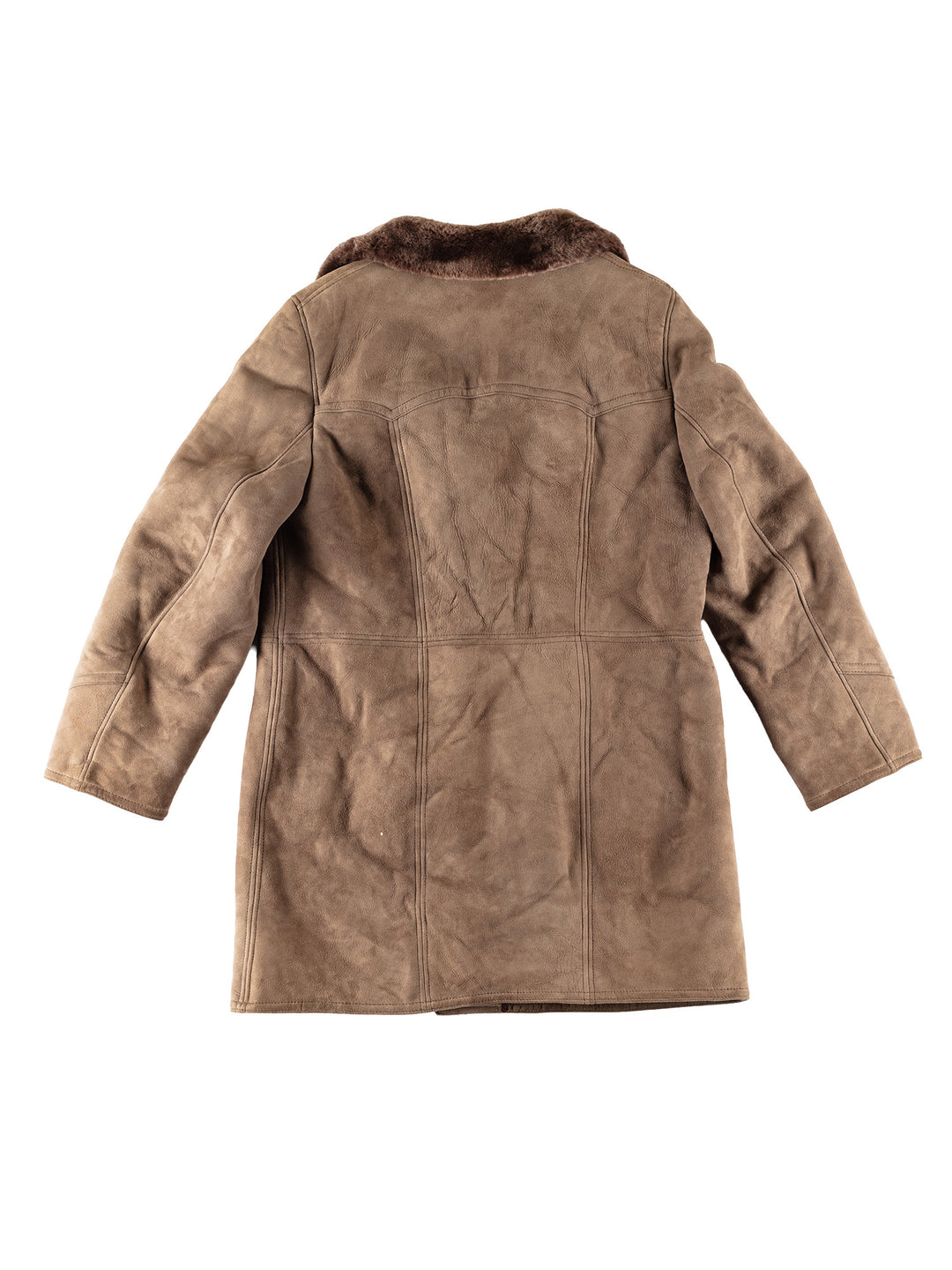 Vintage 70's Men Sheepskin Coat in BrownVN654