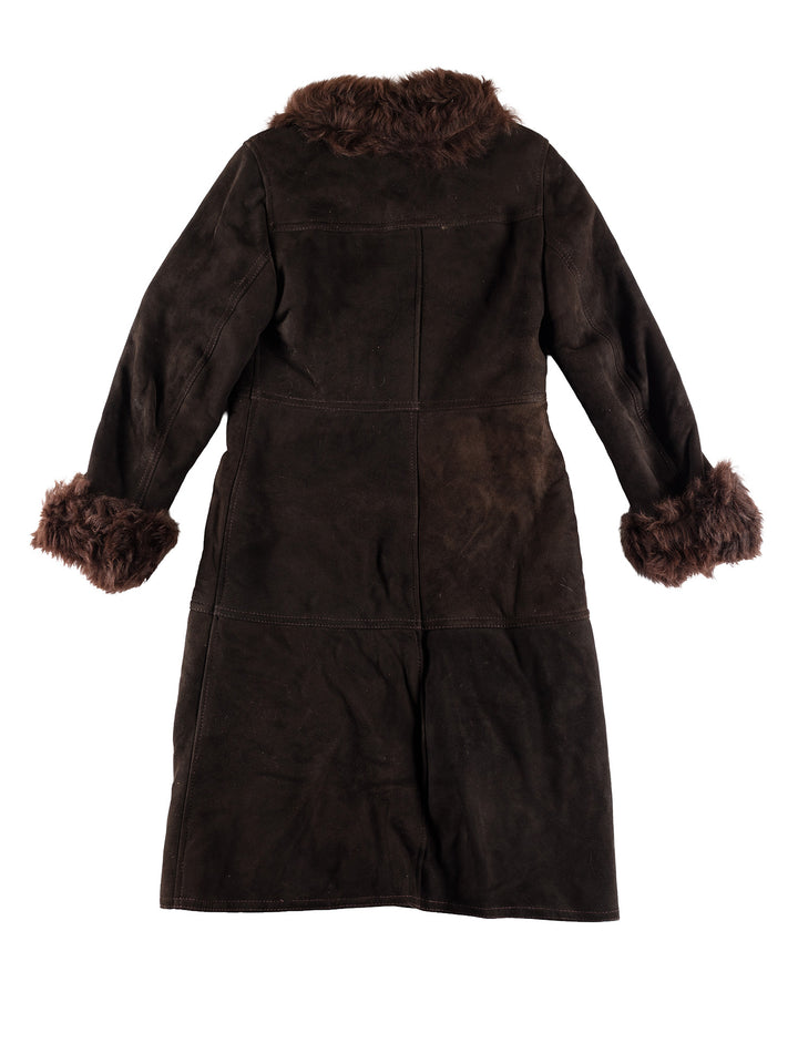 Vintage 70's Women Sheepskin Coat in BrownMN439