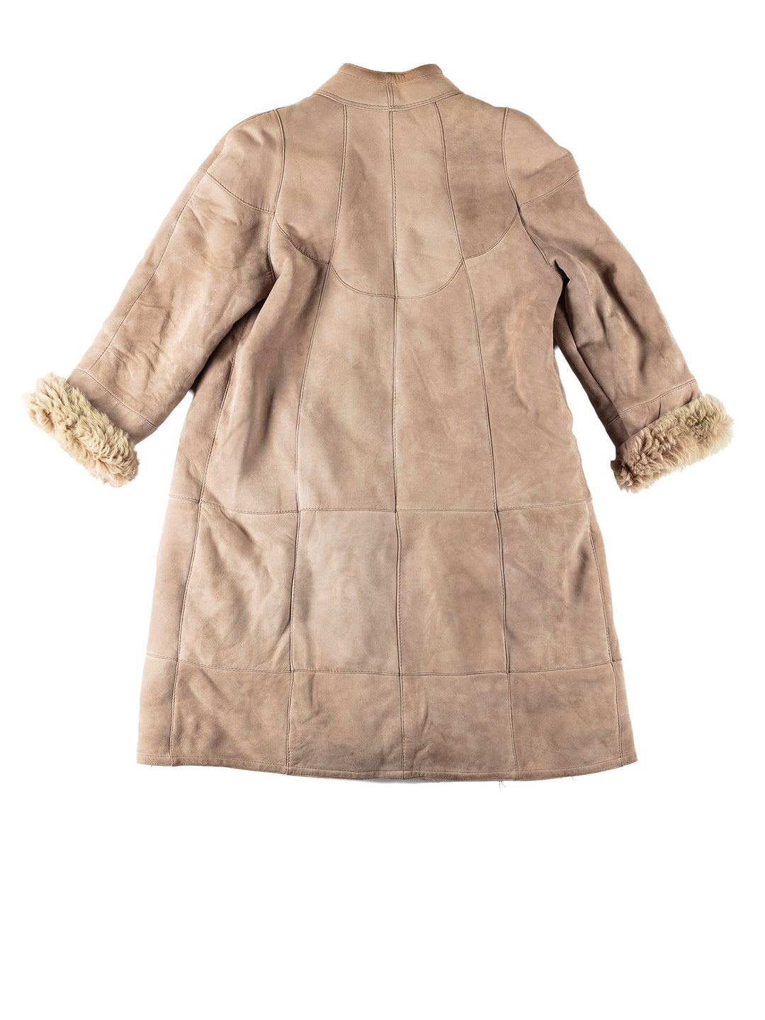 Vintage 80's Women Sheepskin Coat in BeigeMN555