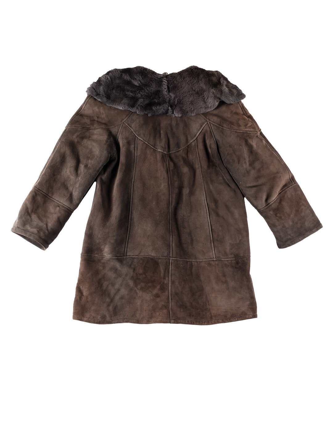 Vintage 80's Women Sheepskin Coat in BrownMN301