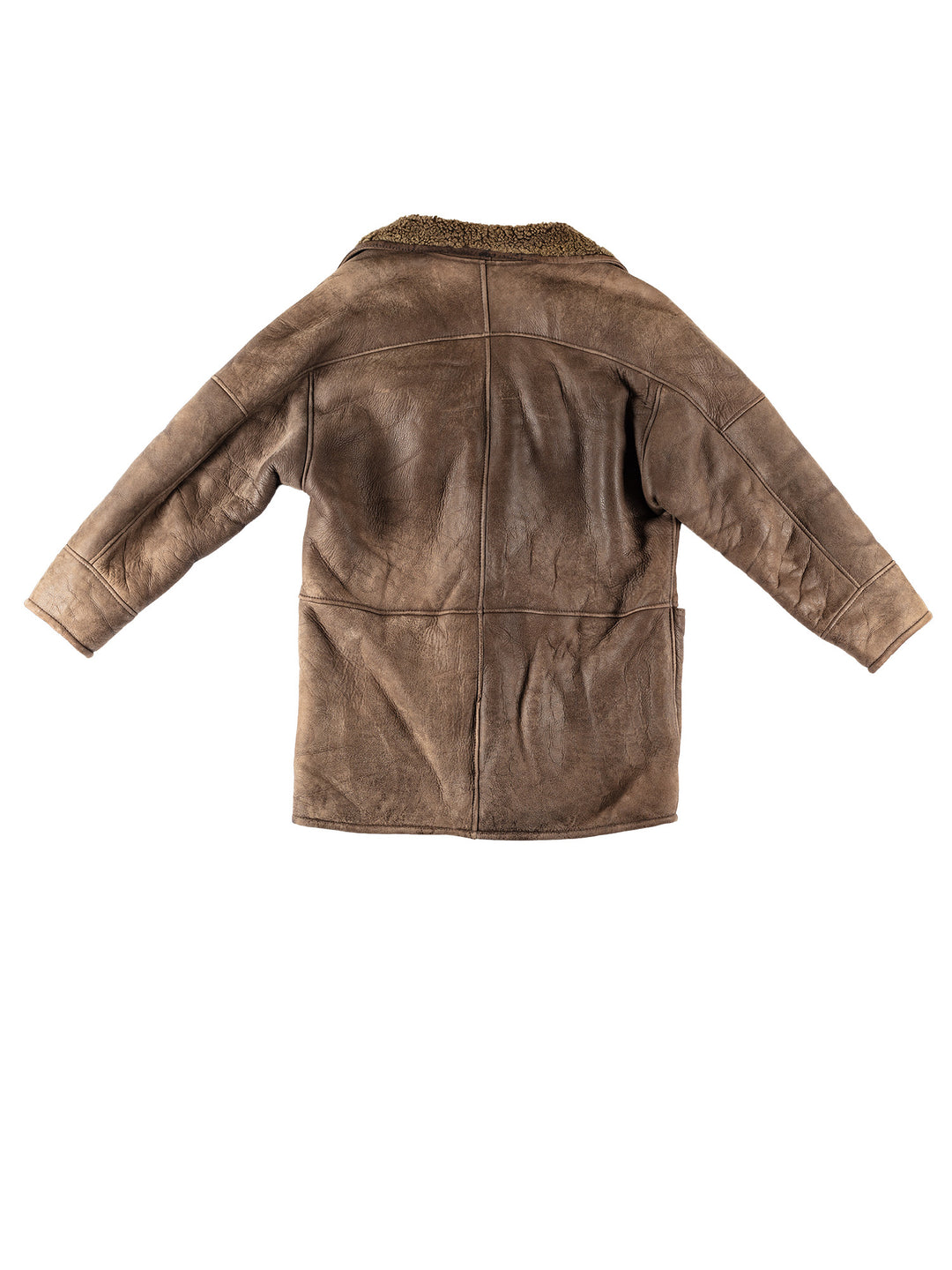 Vintage 80's Men Sheepskin Coat in BrownVN511