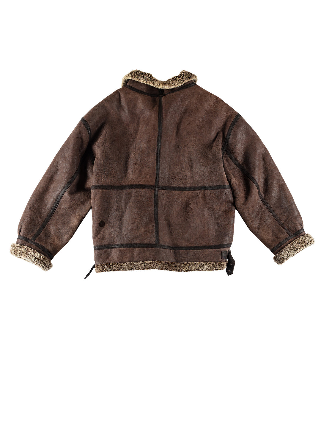 Vintage 80's Men Sheepskin Jacket in BrownVN694