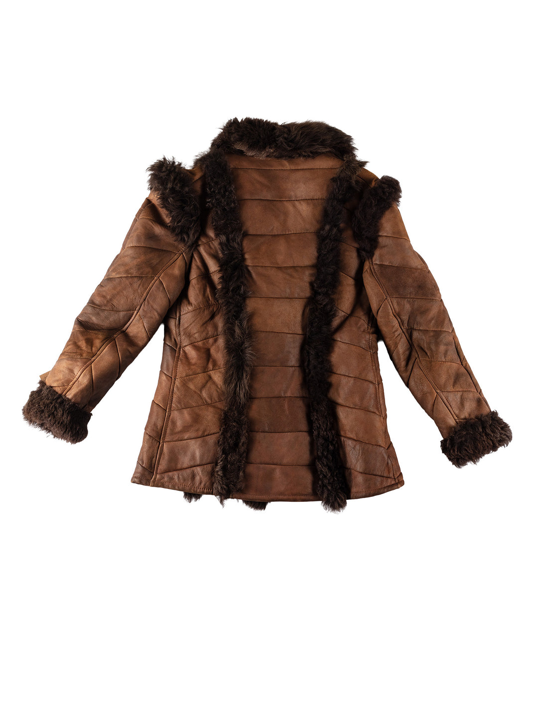 Vintage 70's Women Sheepskin Jacket in BrownMN521