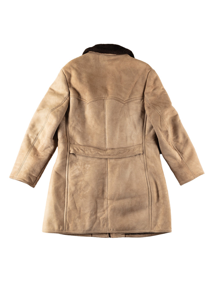Vintage 70's Men Sheepskin Coat in BeigeMN510