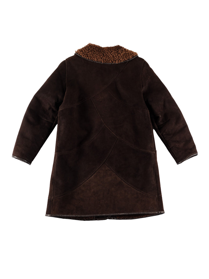 Vintage 70's Men Sheepskin Coat in BrownVN617