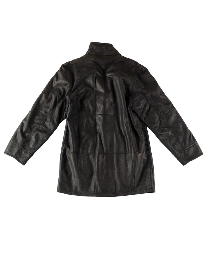 Vintage 80's Men Sheepskin Coat in BlackVN519