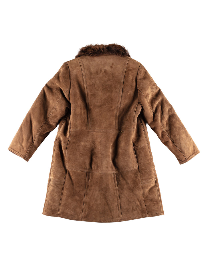 Vintage 80's Women Sheepskin Coat in BrownMN418
