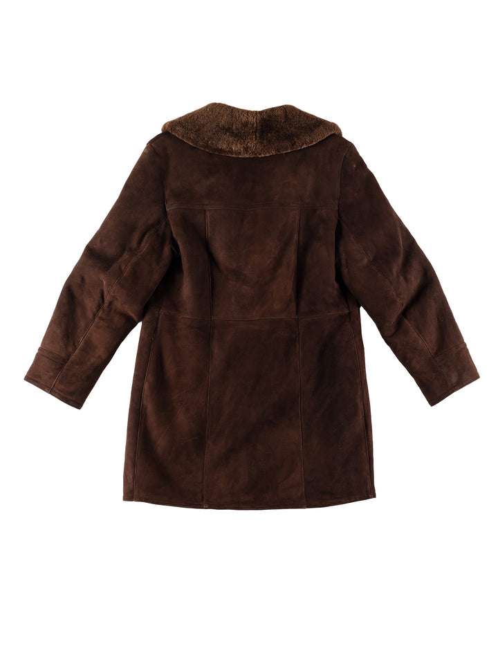 Vintage 70's Men Sheepskin Coat in BrownVN722