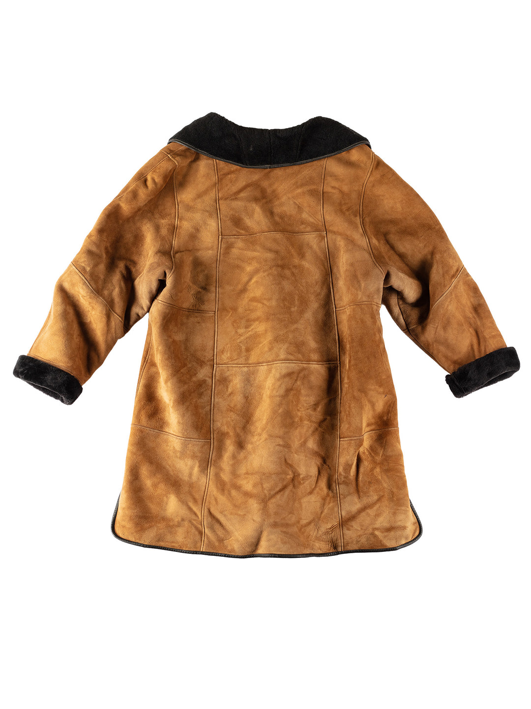 Vintage 80's Women Sheepskin Coat in BrownMN574