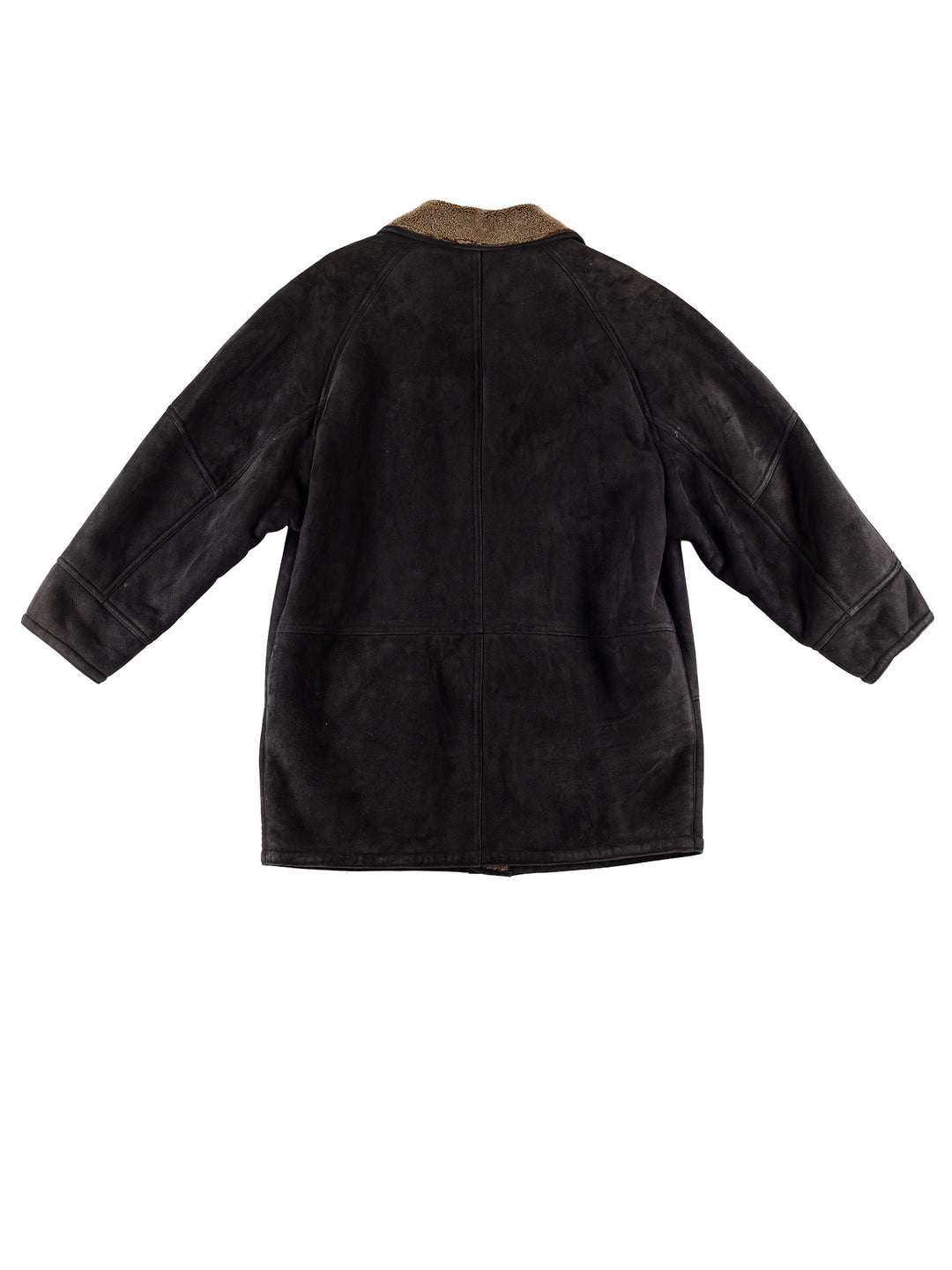 Vintage 80's Men Sheepskin Coat in GrayVN714