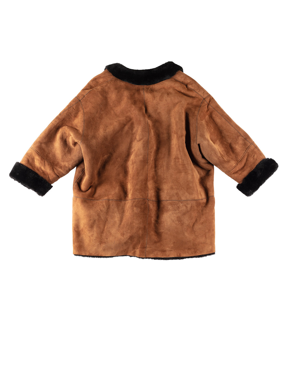 Vintage 80's Women Sheepskin Coat in BrownMN319