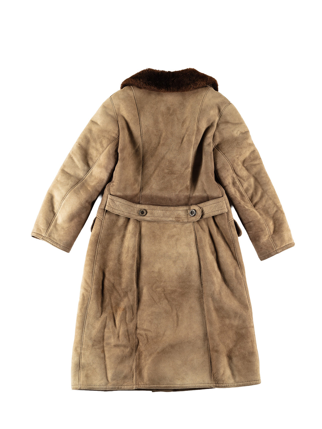Vintage 70's Women Sheepskin Coat in BeigeMN745