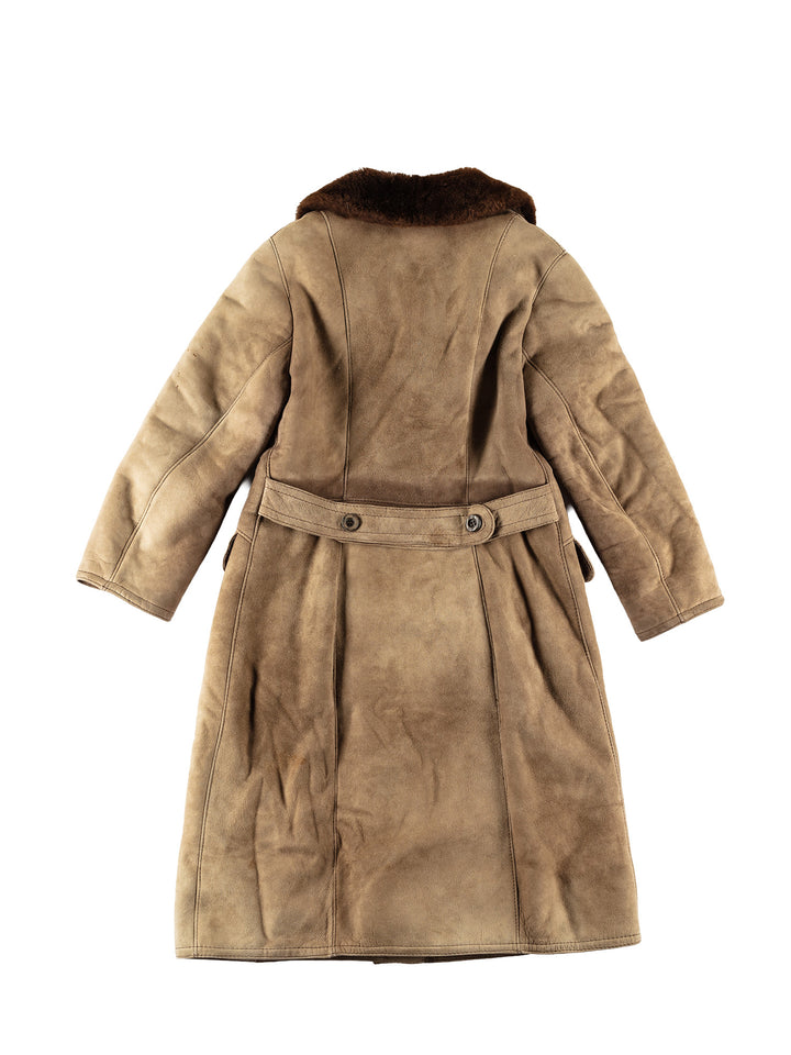 Vintage 70's Women Sheepskin Coat in BeigeMN745