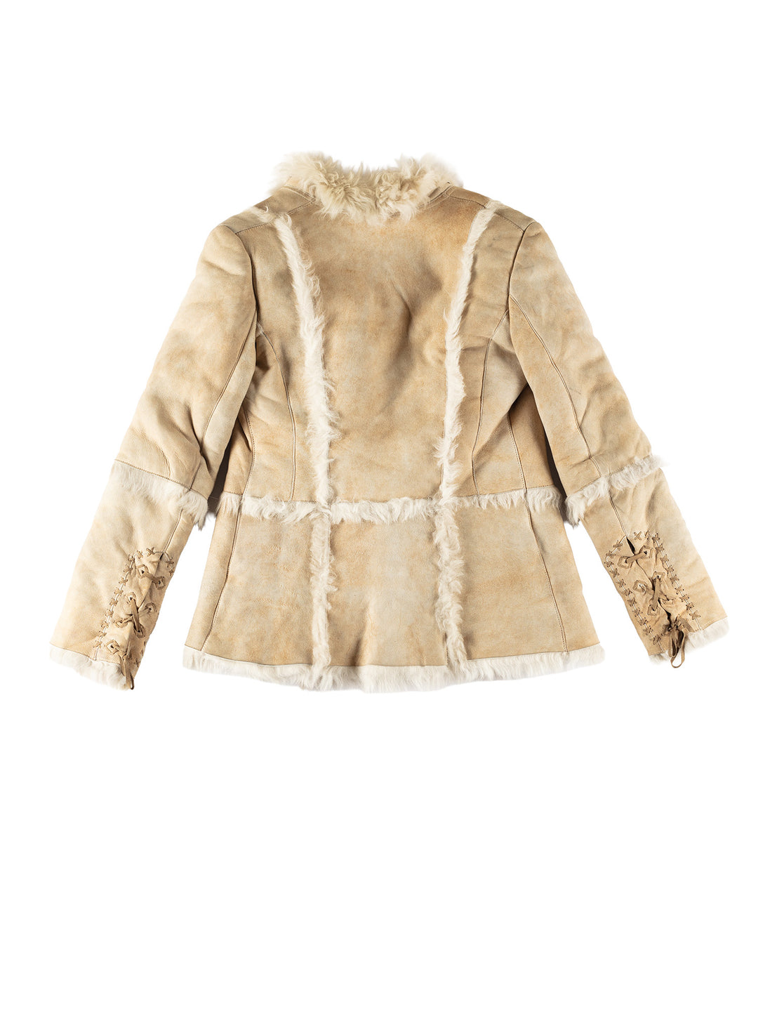 Vintage 70's Women Sheepskin Coat in BeigeMN717