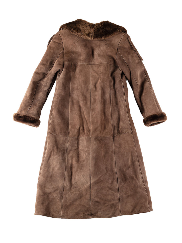 Vintage 70's Women Sheepskin Coat in BrownMN548