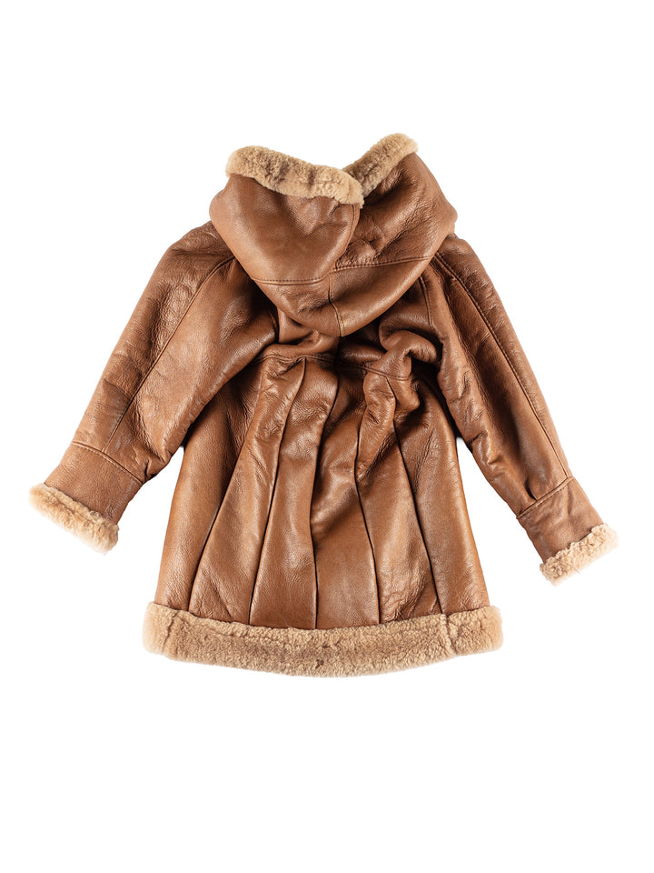 Vintage 70's Women Sheepskin Coat in BrownMN393
