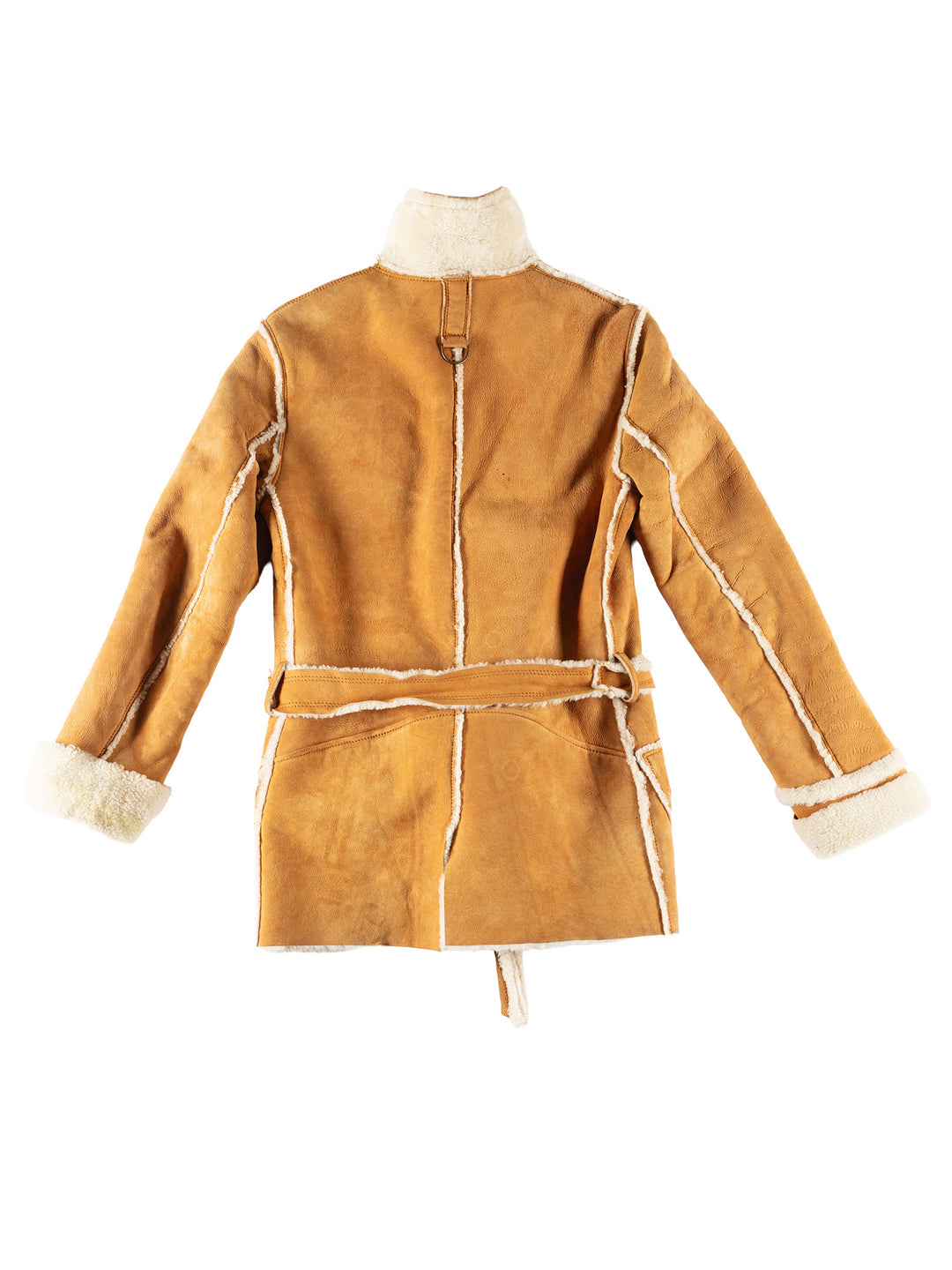 Vintage 80's Women Sheepskin Jacket in BrownMN706
