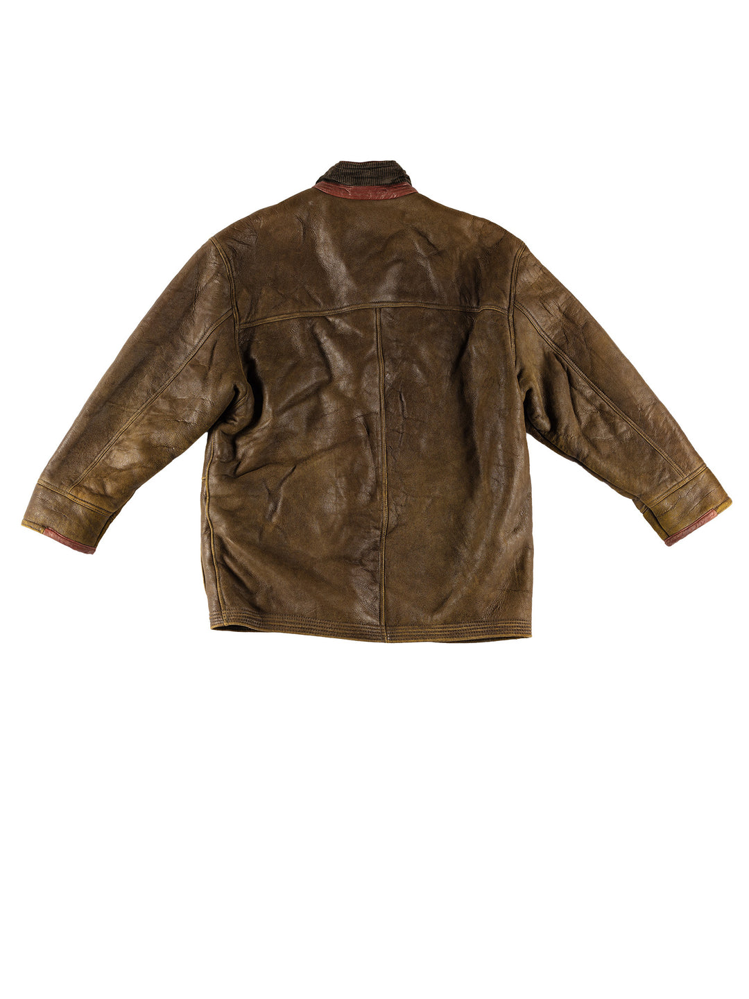 Vintage 80's Men Sheepskin Coat in GreenVN695