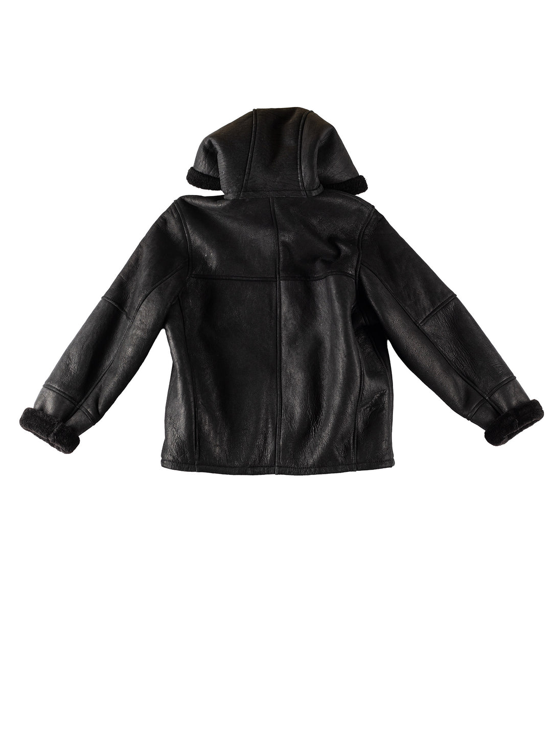 Vintage 80's Women Sheepskin Coat in BlackMN351