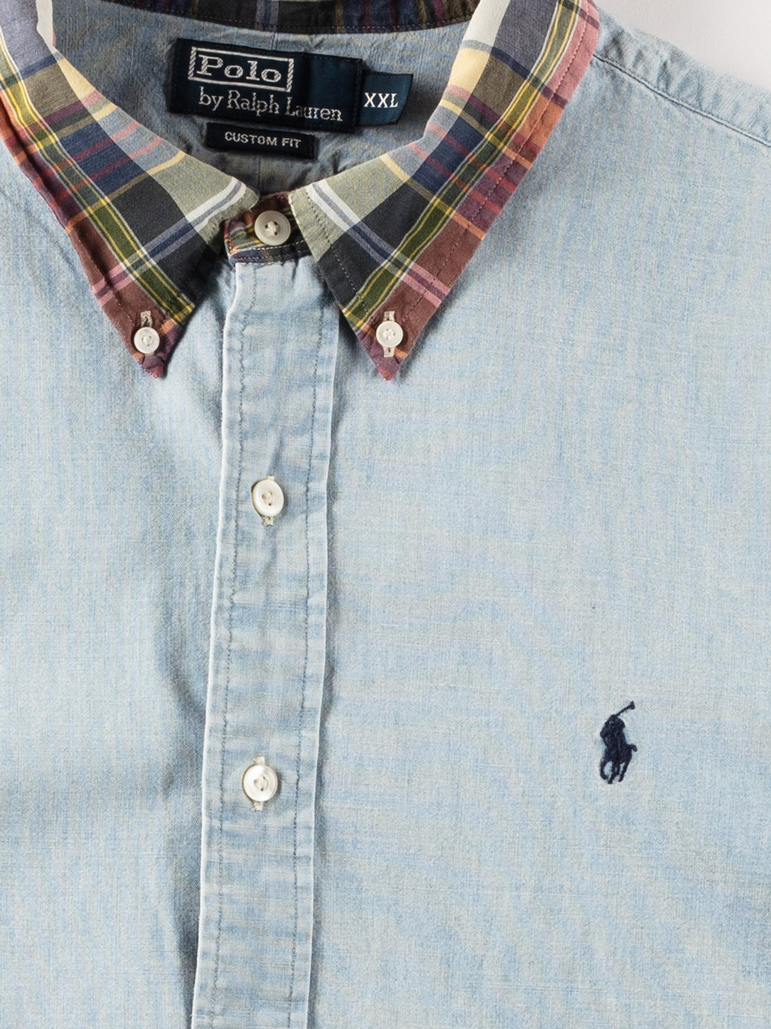 Vintage 2000. gadu vīriešu Ralph Lauren krekls zilā krāsā