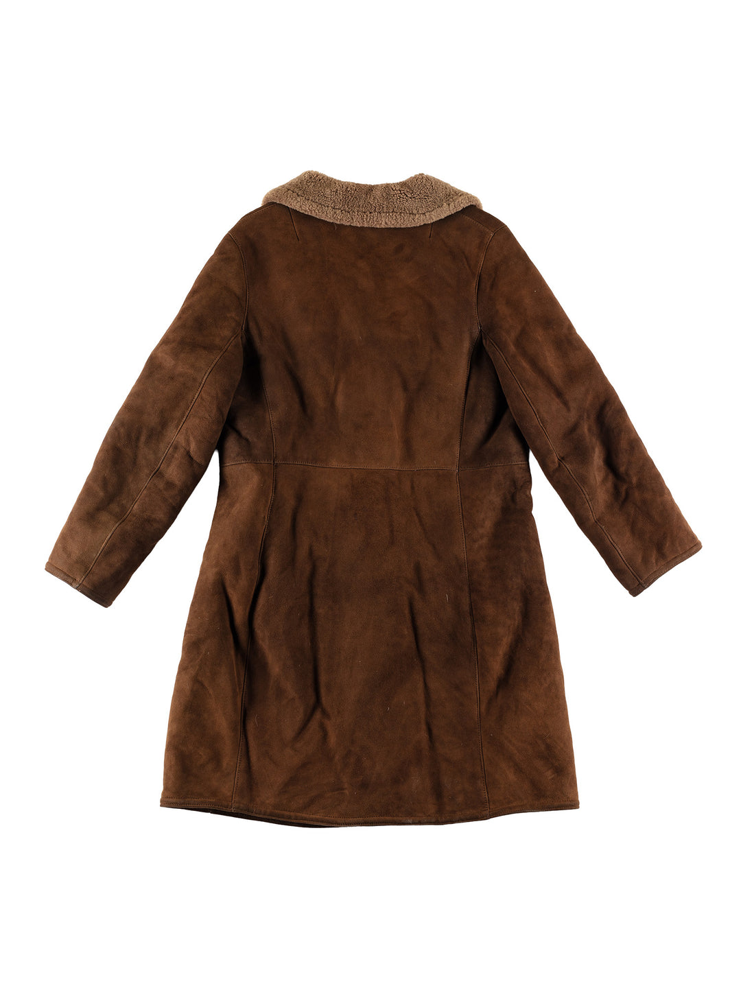 Vintage 80's Women Sheepskin Coat in BrownMN481