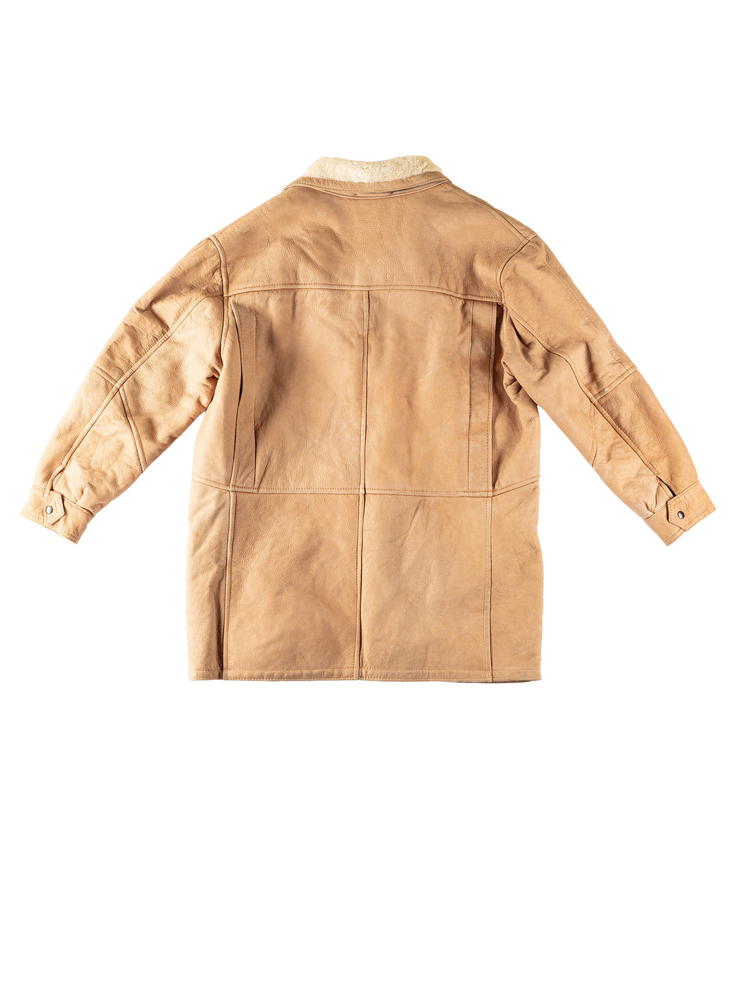 Vintage 80's Men Sheepskin Coat in BeigeVN359