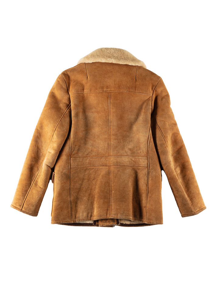 Vintage 70's Men Sheepskin Coat in BrownVN406
